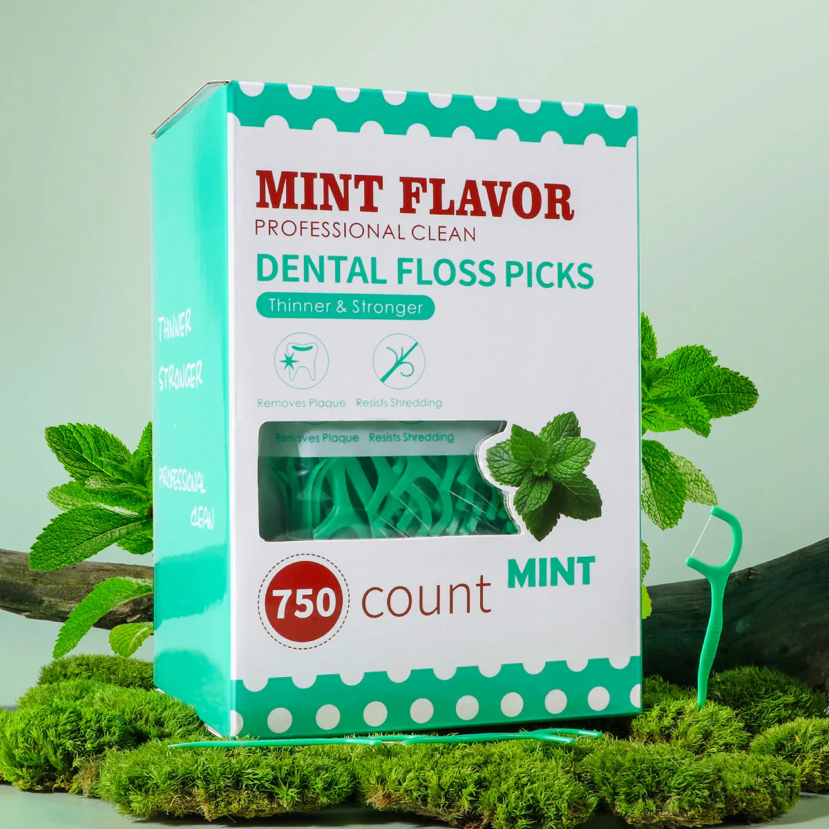 Mint dental floss stick - home portable disposable care dental floss stick - oral care - deep cleaning - interdental cleaning pr Tri Light Beauty