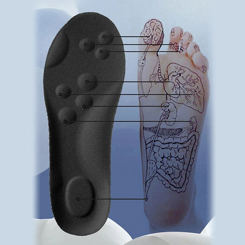 Latex Sport Insoles High Elasticity Soft Shoe Pads Arch Support Orthotic Insoles Breathable Deodorant Shock Absorption Cushion LadyShow.Store