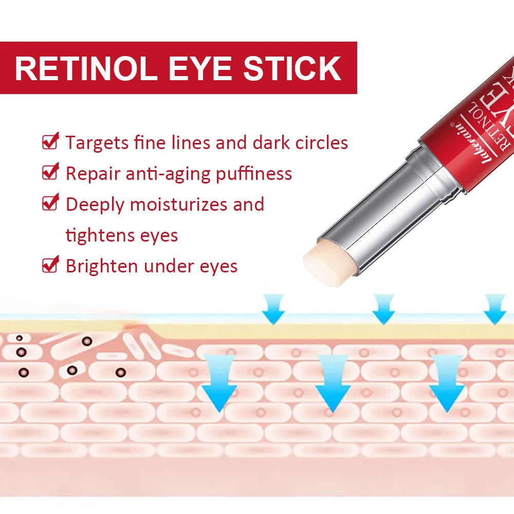 Retinol Eye Cream Lightening Dark Circles Firming Skin Instant Eye Repair Serum Stick for women Women Eyes Care Pi-Mart