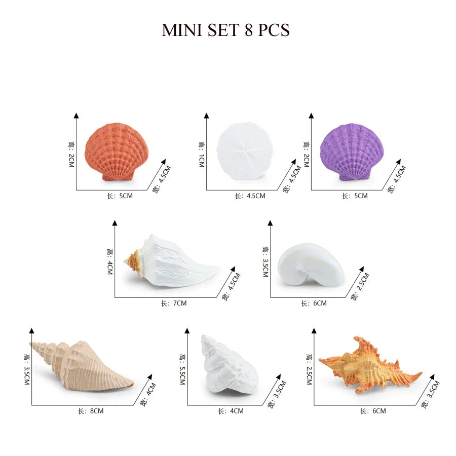 Realistic Mini Ocean Animal Figurines Plastic Marine Sea Creatures Whale Shark Dolphin Turtle Penguin Model Playset Gift for Kid LadyShow.Store