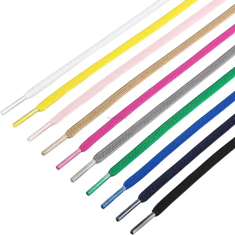 Elastic Laces Sneakers Classic Elastic Shoelaces 6mm Width Flat Shoelace for Kids Adults Shoe laces Rubber Bands for Shoes Pi-Mart