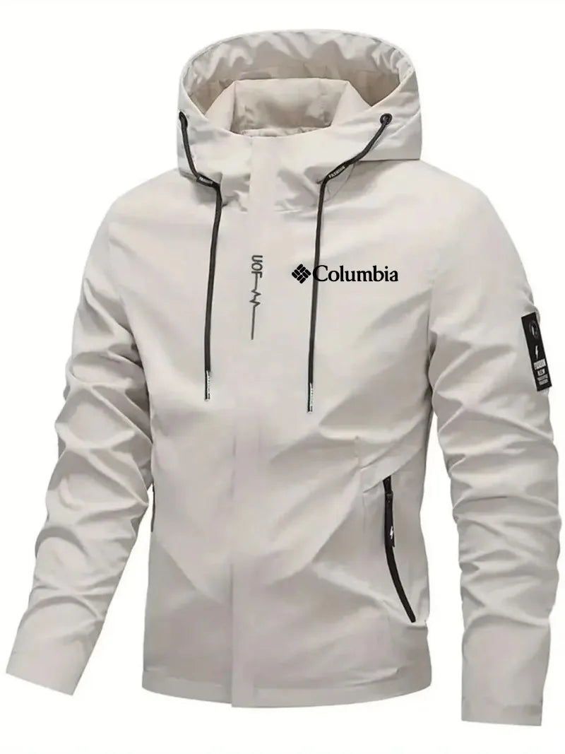 2026 Men's Waterproof Raincoat Hooded Lightweight Cycling Jacket Street Style Hiking Windproof Outdoor Leisure LadyShow.Store