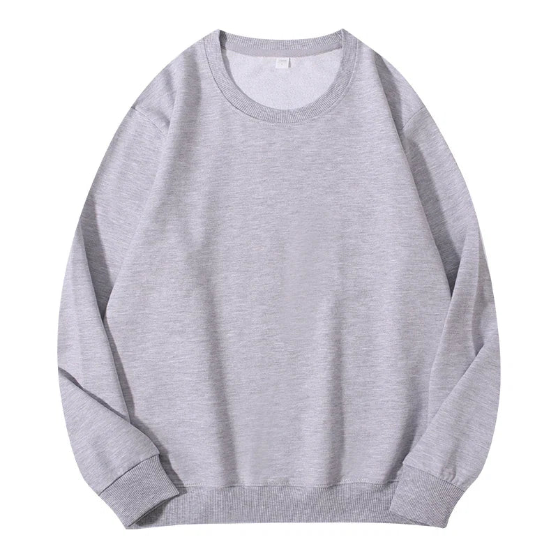 Autumn O-Neck Cotton Women's Sweatshirt Hoodies Basic Loose Casual Women Pullover Solid Sweatshirt Ladies Tops Factory Wholesale LadyShow.Store