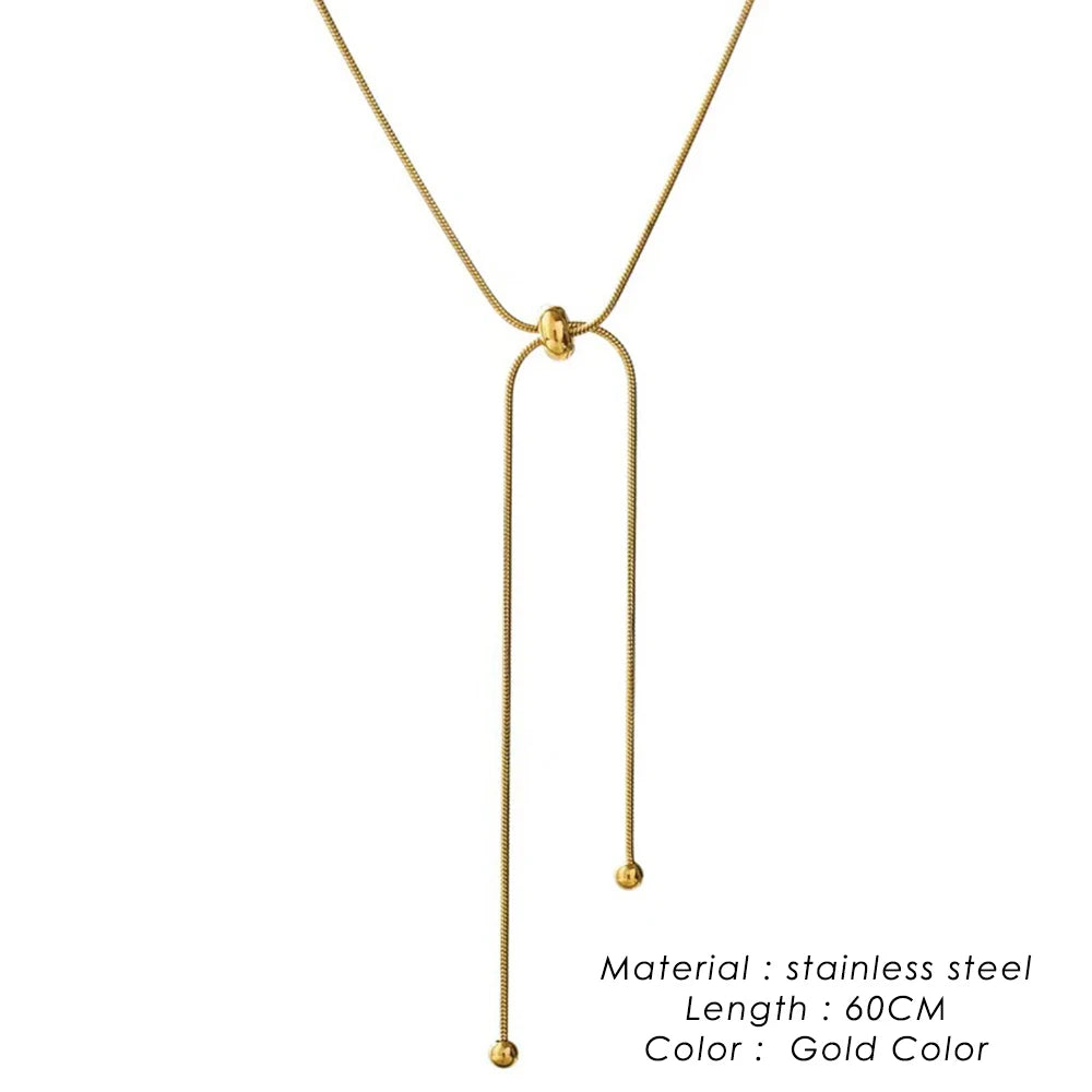 Korean Adjustable Stainless Steel Bracelet for Women Girl Men High Quality Design Gold Color Snake Chain Jewelry Wholesale Pi-Mart