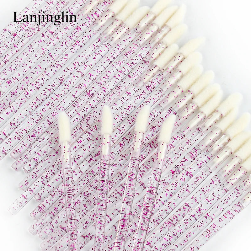 Lanjinglin 5/50 Pcs Lip Brush Reusable Makeup Brushes Lipstick Applicator Wands Eyelashes Extension Tool Beauty Accessories Pi-Mart