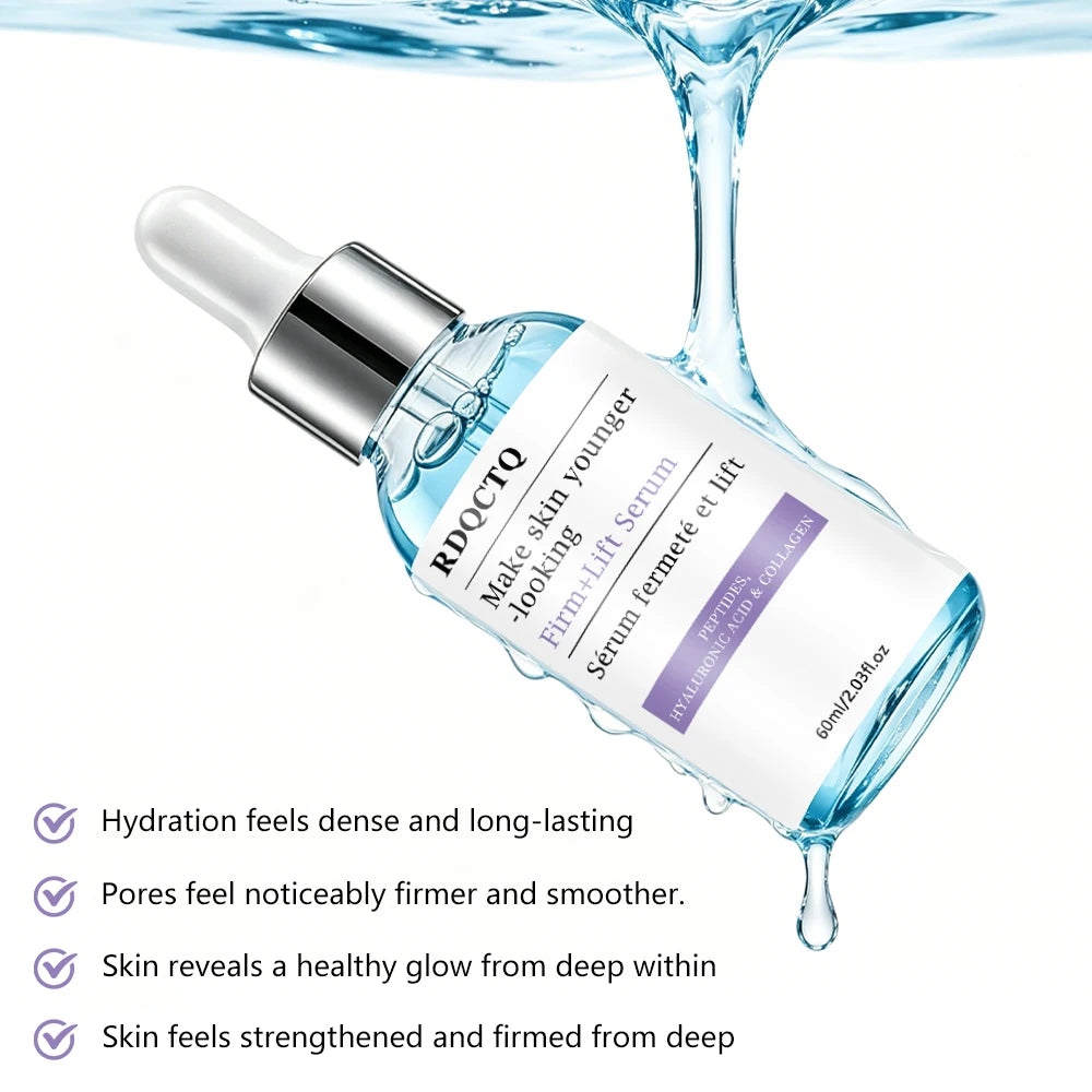 Face Serum with Peptides Hyaluronic Acid Collagen Hydrating Facial Treatment for Smooth Skin Texture & Elasticity Enhancement Pi-Mart