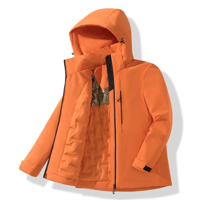 JNLN Unisex Waterproof Fleece Jackets Winter Windproof Thermal Windbreaker Men Women Hiking Camping Skiing Climbing Raincoat LadyShow.Store