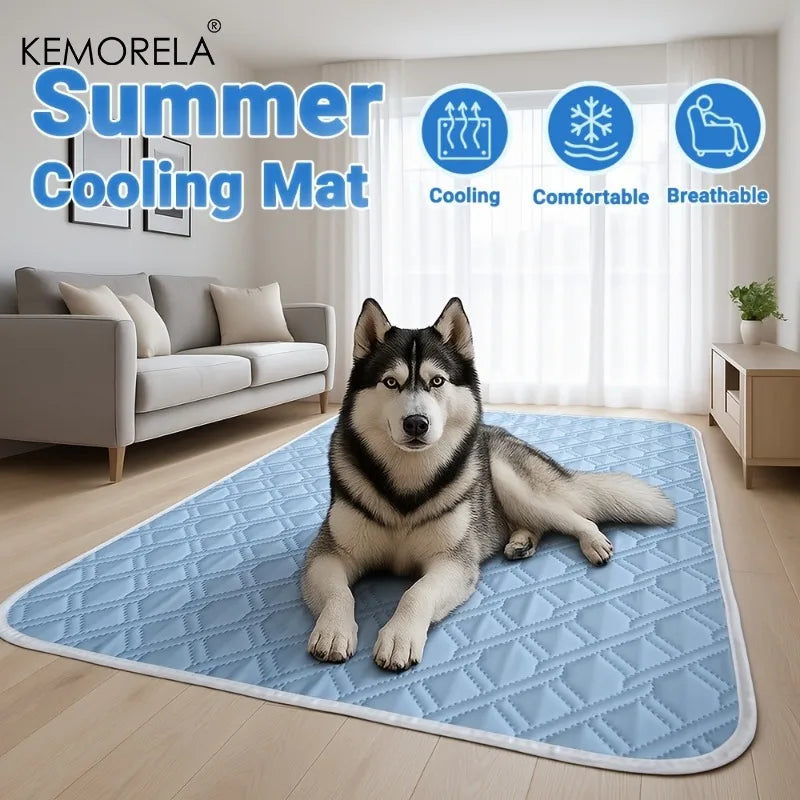 1PCS New Upgraded Ice Cooling Experience Summer Pet Cooling Mat Washable and Breathable Pet Cooling Pad All Season For Dogs Pet Pi-Mart