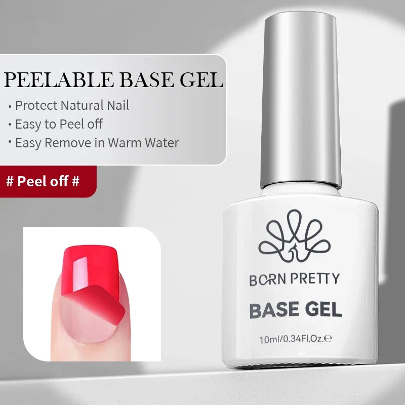 BORN PRETTY 10ml Base Gel Top Coat Rubber Gel Reinforcement Gel for Nails Tools Soak Off UV LED Nail Varnish Function Gel Tri Light Beauty