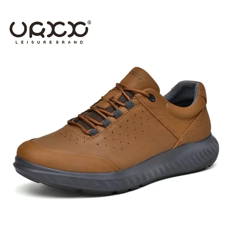 Men Shoes Autumn Winter Sports Casual Genuine Leather Soft Soled Outdoor Hiking Shoes Lightweight Breathable Non Slip Shoes Men Pi-Mart