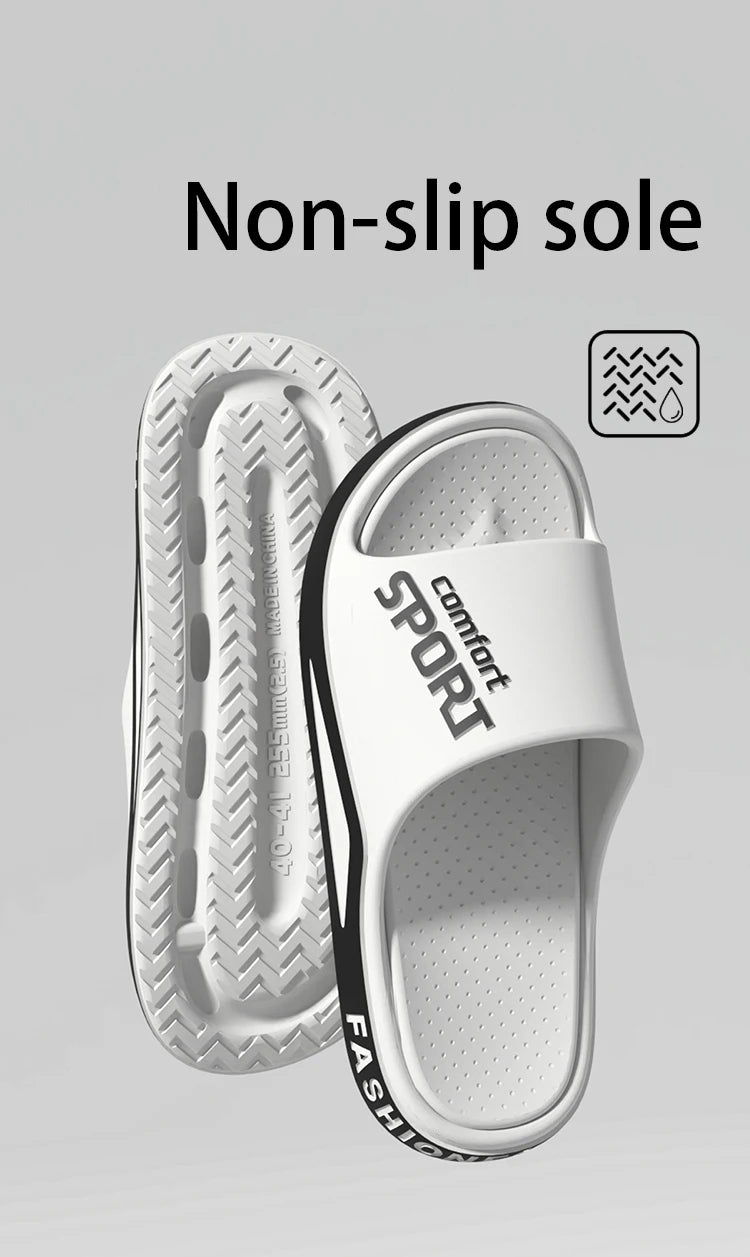 Fashion Men's Sandals Summer EVA Comfortable Anti-Slip Soft Soles House Slippers for Indoor Outdoor Wear Breathable Shower Slide Pi-Mart