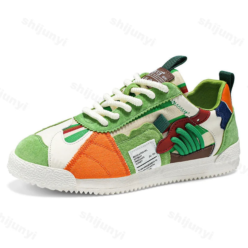 Large Size Men's White Sneakers Autumn Comfortable Non Slip Running Shoes Luxury Soft Sole Fashion Lace Up Outdoor Casual Shoes Pi-Mart
