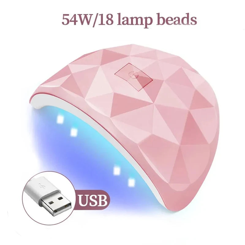 LULAA Nail Dryer Lamp UV Light For Nails Eyes Protection UV Lamp for Gel Nails Gel Nail Polish Curing Dryer Home Salon Tool Tri Light Beauty