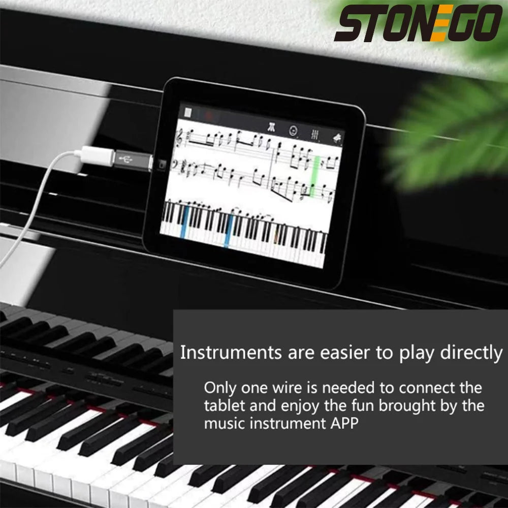 STONEGO Multifunctional Aluminum Alloy Type-C to USB Converter for Electronic Musical Instrument, Laptop, Printer Pi-Mart