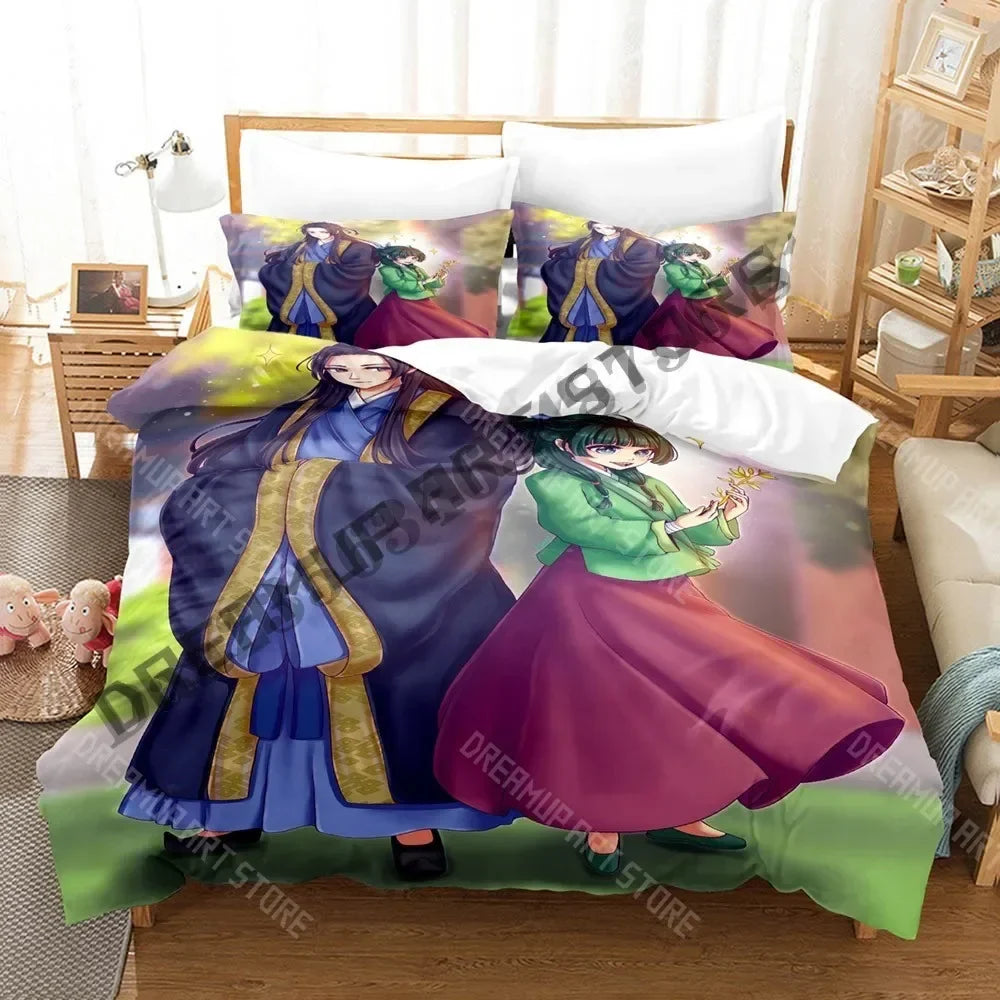 3D Print Apothecary Diaries Bedding Set Single Twin Full Queen King Size Bed Set Adult Bedroom Duvetcover Sets Anime Bed Sheet LadyShow.Store