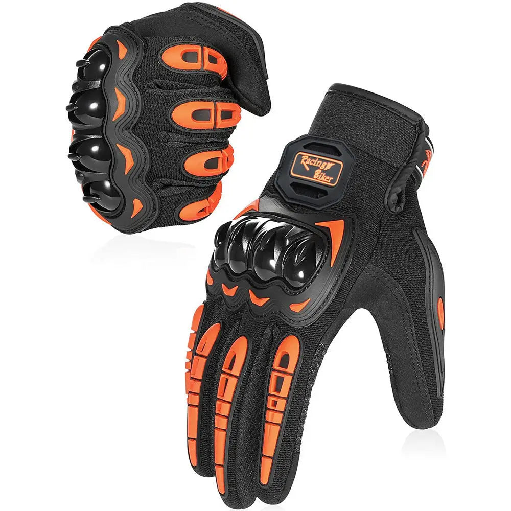 Motorcycle Racing Gloves Fall Protection Men Summer Motocross Protective Gear Breathable Blue Red Grip Palm ﻿ Pi-Mart