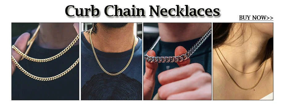 Vnox Mens Simple 3-11mm Stainless Steel Curb Cuban Link Chain Bracelets for Women Unisex Wrist Jewelry Gifts Pi-Mart