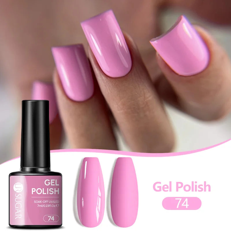 UR SUGAR 7ML Nail Gel Fresh Macaron 107 Colors All For Manicure Semi Permanent Soak Off LED UV Long-Lasting Nail Art Varnish Tri Light Beauty