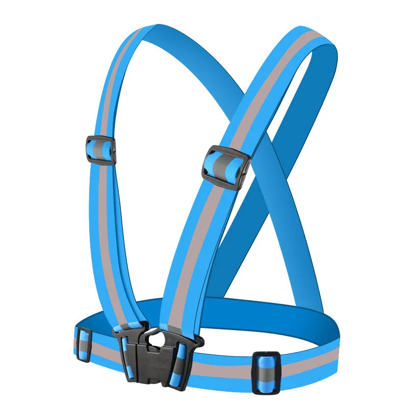 Outdoor Adjustable Safety Vests Night Walking Highlight Reflective Vest Lightweight Biking Safety Straps Running Jackets Pi-Mart