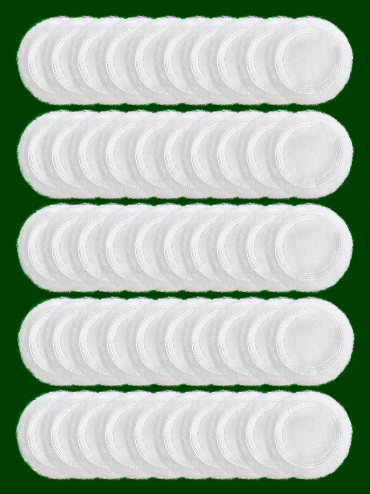 2-5-10-20Pcs Portable and Practical High-Grade White Round Powder Puff for Base and Fixing Makeup Pi-Mart