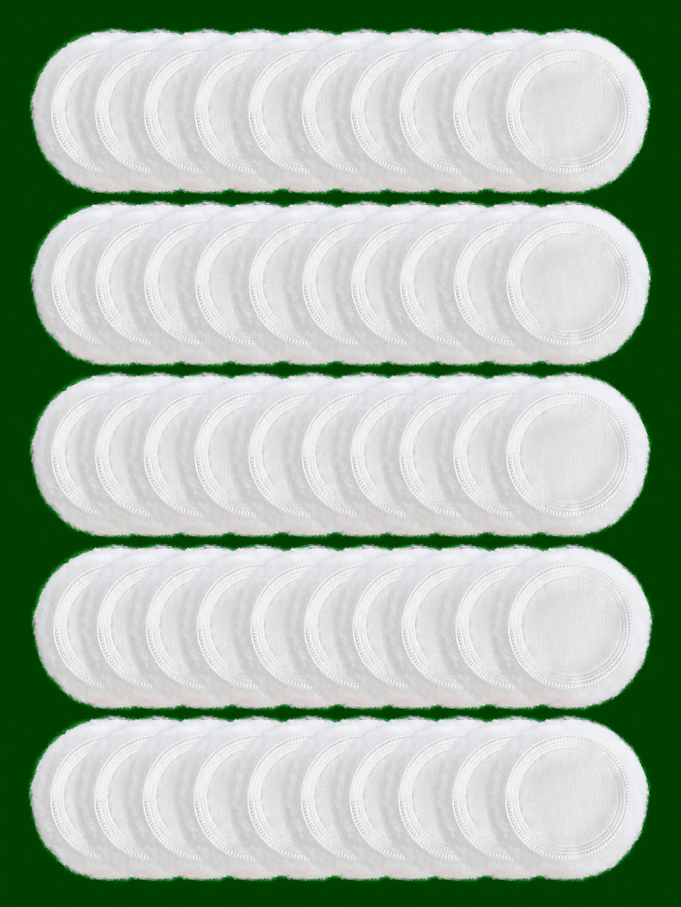 2-5-10-20Pcs Portable and Practical High-Grade White Round Powder Puff for Base and Fixing Makeup Pi-Mart
