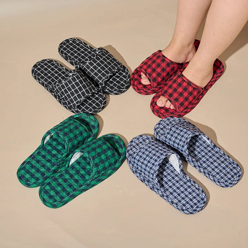 Women Slippers Lightweight Home Shoes Antislip Soft Indoor Fabric Slippers LadyShow.Store