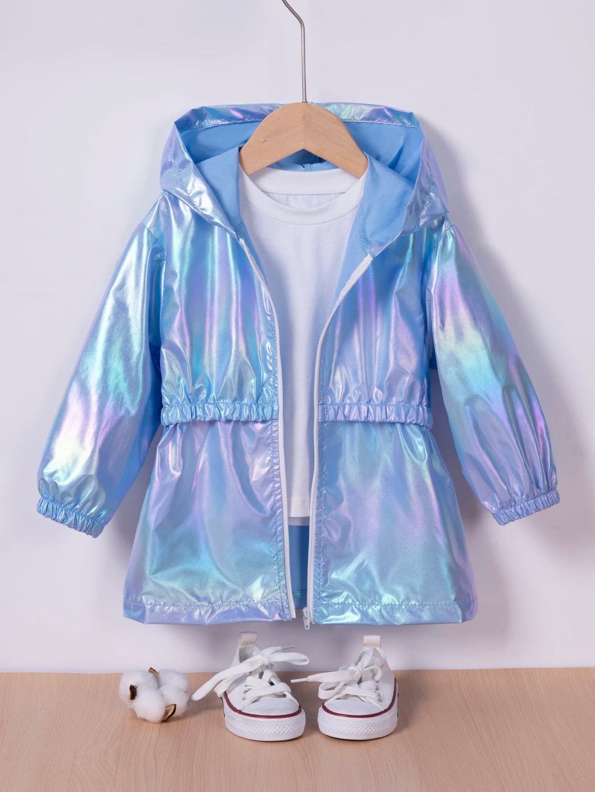 Girl's Spring and Autumn Children's Light and Thin Breathable Zipper Coat Jacket for Boys and Girls Fashion Thin Jacket Pi-Mart