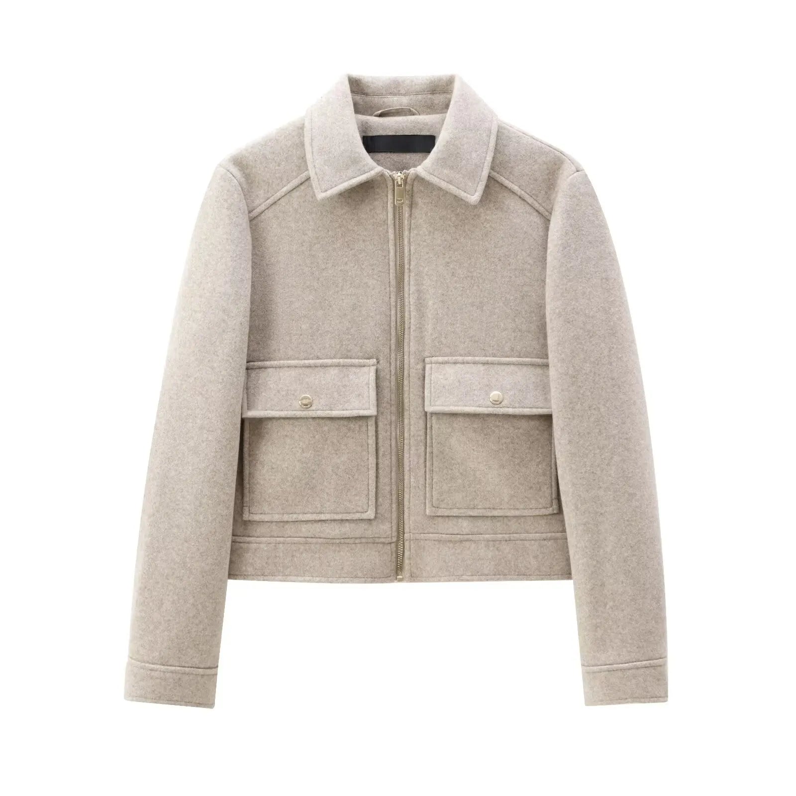 Women's Zipper Jacket Coat New Winter Long Sleeve Pocket Outerwear Coat Short Street Elegant Women's Jacket LadyShow.Store