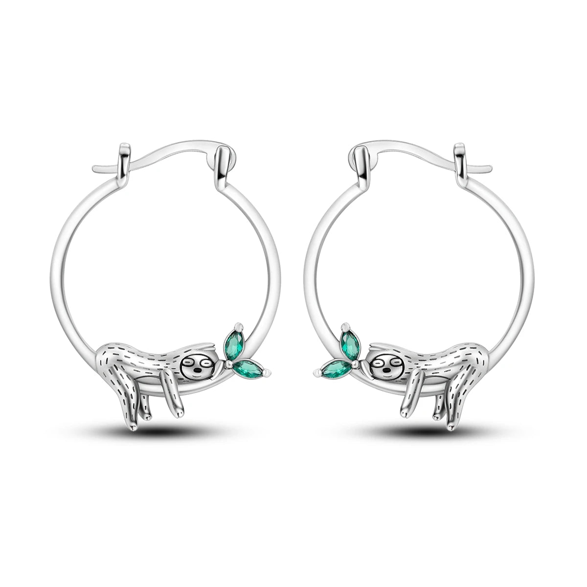 925 Sterling Silver Cute Lazy Cat Animal Pet Earrings Jewelry Hoop Earrings For Women Jewelry Birthday Party Fine Gifts Pi-Mart