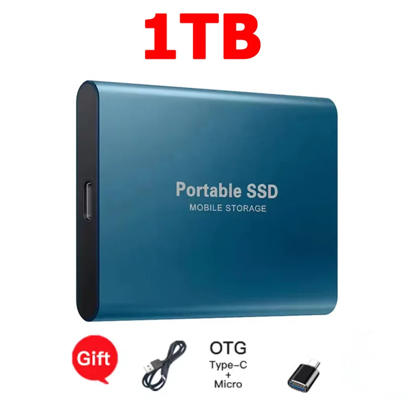 Reliable Slim Storage Device Portable External SSD 1TB 4TB 16TB 128TB High Speed for Notebook Laptop Computer Pi-Mart