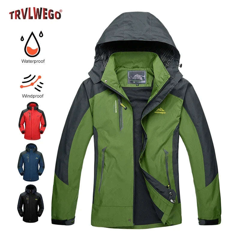 Men's Lightweight Waterproof Rain Jacket 5000mm Windbreaker Lined Casual Spring Autumn Fishing Hiking Outdoor Leisure Jacket LadyShow.Store