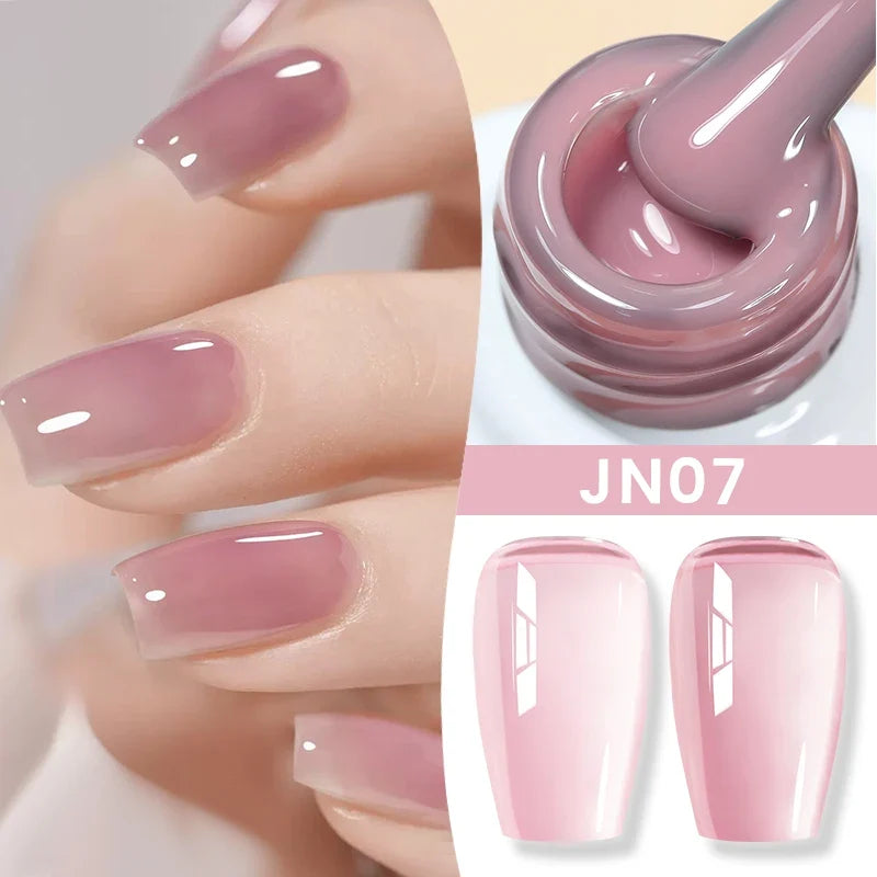 BORN PRETTY 83 Colors 10ml Jelly Nude Gel Nail Polish Autumn Amber Semi Transparent Manicure Soak off UV LED Nails Gel Varnish Tri Light Beauty