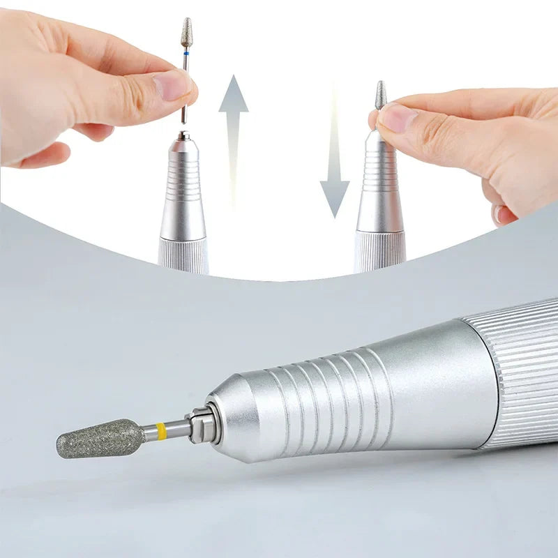 Electric Diamond Nail Drill Bit Sand Nail Files Cuticle Polishing Manicure Tool for Professional Nail Cleaning And Polishing Tri Light Beauty