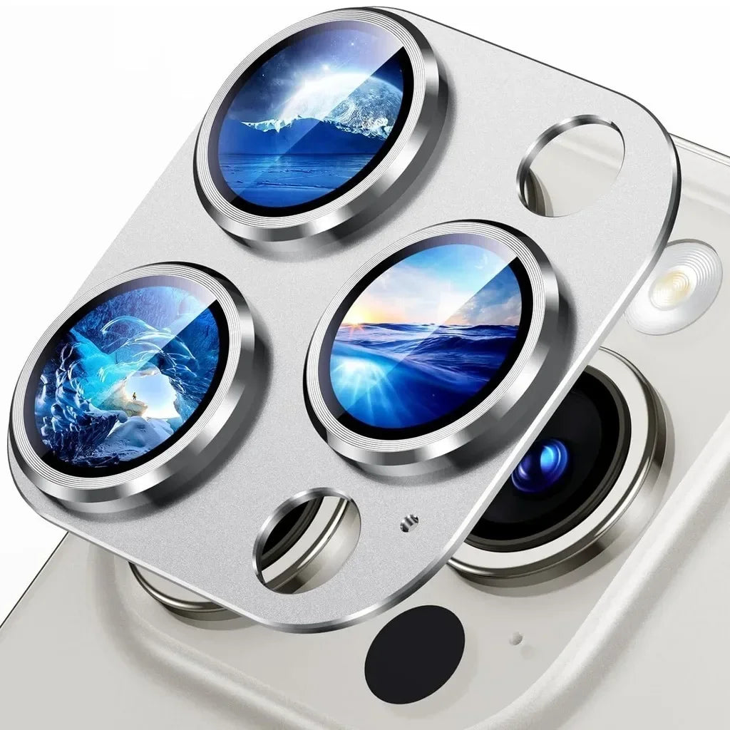 Metal Camera Lens Protector For IPhone 15 16Pro Max Aluminum Alloy Tempered Glass Cover Screen Protector For IPhone 15 16Pro Pi-Mart