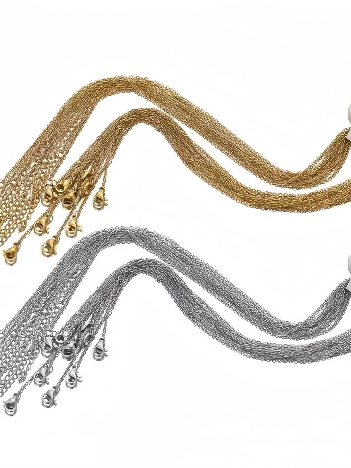 1PCS45+5cm fashionable and simple loose O-shaped collarbone chain necklace, suitable for single or stacked wearing, can be DIY Pi-Mart