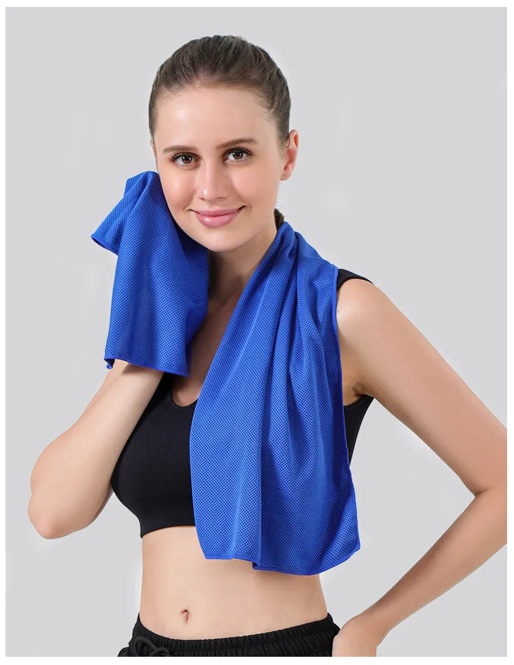 Cooling Towel with Portable Capsule Case Quick Dry Instant Cooling Sports Gym Running Fitness Travel Ice Towel for Men Women Pi-Mart