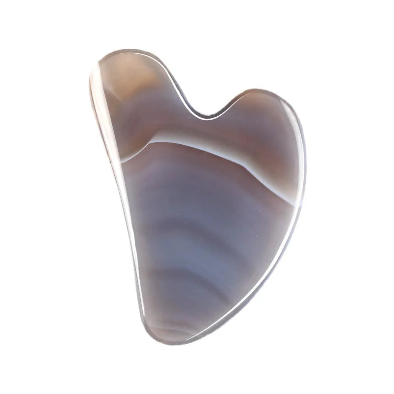 Natural Stone Face Care Massager Rose Quartz Amethyst Crystal Facial Gua Sha Tool Skin Massage Mineral Stone Beauty Products Tri Light Beauty