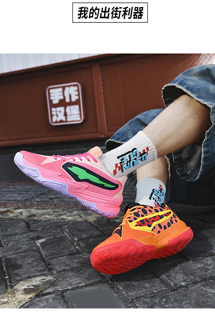 Men's Athletic Basketball Sneakers Breathable Cushioning Non-Slip Wearable Gym Training Running Shoes for Men And Women Pi-Mart