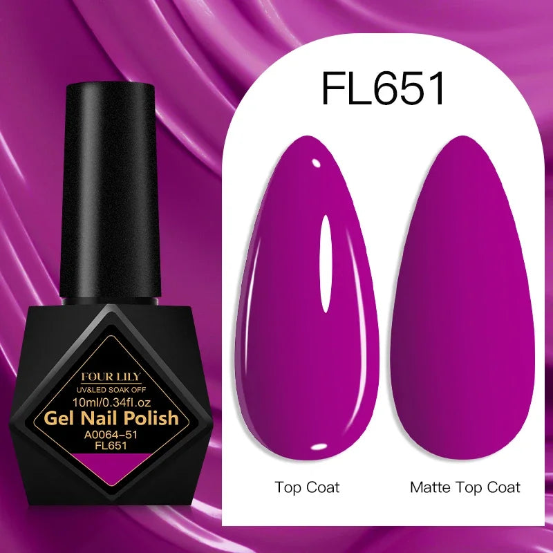 10ml Gel Nail Polish 162 Colors Nail Supplies Vernis Semi Permanent Nail Art Manicure Soak Off LED UV Gel Nail Varnishes Summer Tri Light Beauty