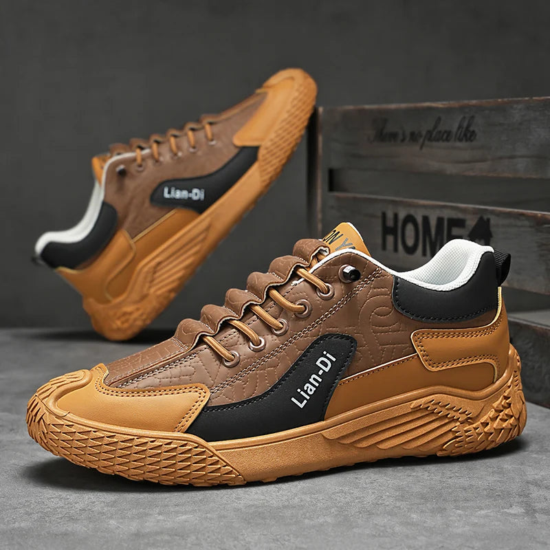 Spring and Autumn Fashion Elastic Band Sneakers for Men, Versatile Trendy Casual Shoes, Student Running Shoes, Soft-Soled Lightweight Men's Shoes Pi-Mart