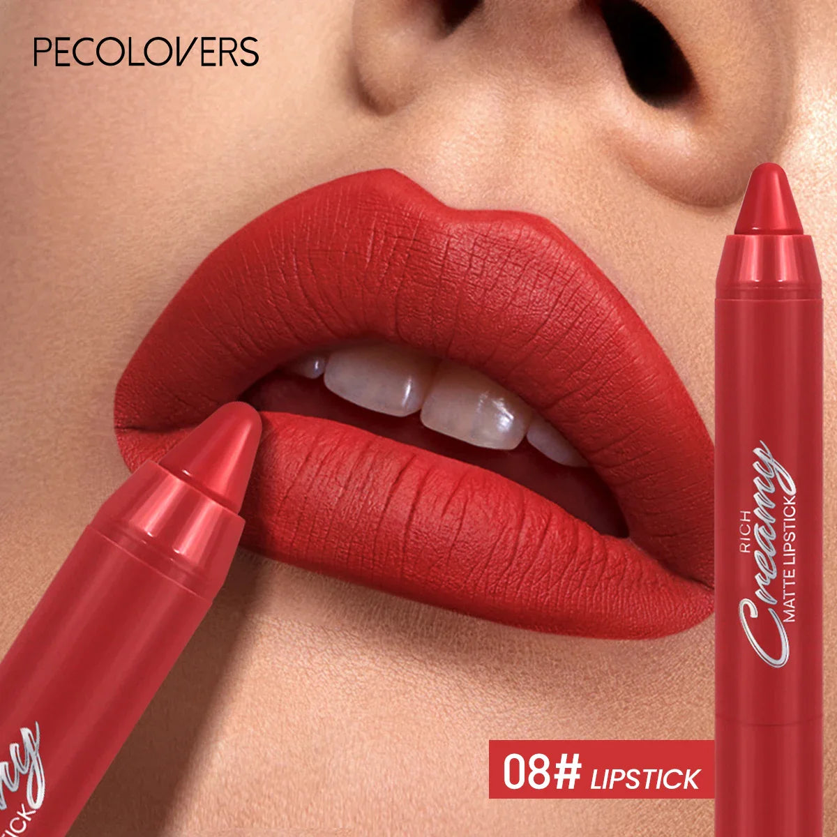 Multiple Colors Matte Lip Liner, Use As Lip Liner and Lipstick, Easy To Accurately Apply, Waterproof Long-lasting Non-stick LadyShow.Store