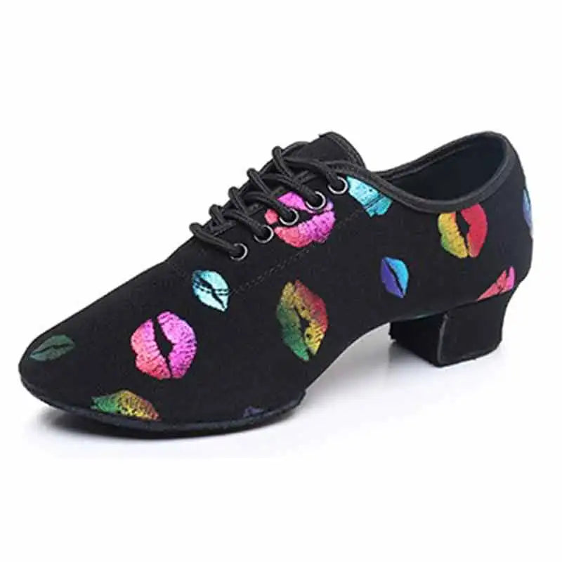 Women Latin Dance Shoes Jazz Ballroom Salsa Dancing Shoes Woman High Heels Children Training Modern Tango Dance Sneakers Female LadyShow.Store