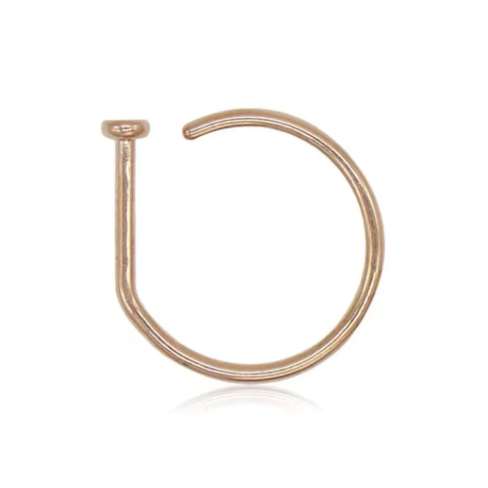 Women Men Fake Piering Nose Ring Earrings Fashion punk Non Piercing Nose Clip Stainless Steel Perforation Septum Body Jewelry Pi-Mart