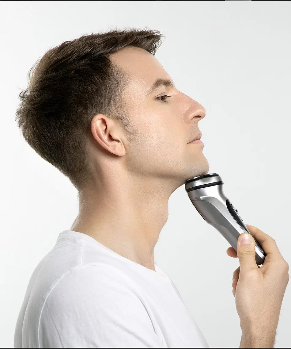 Blackstone USB Rechargeable Rotary Shaver for Men 3D Floating Blade Washable Beard Shaving Machine Electrical Facial Hair Trimme Pi-Mart