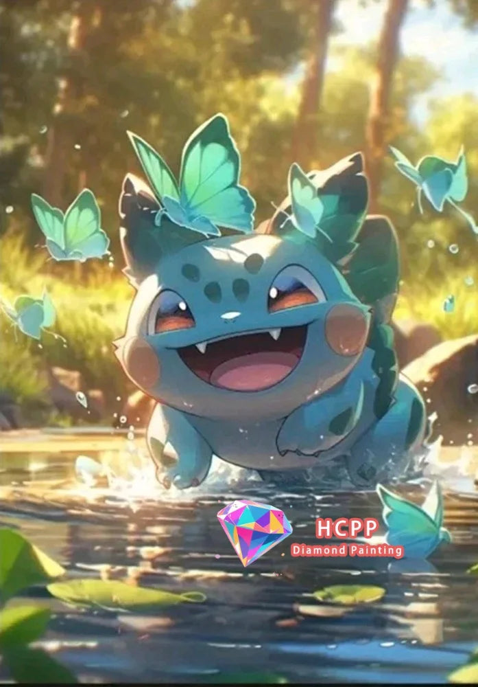 Pikachu Bulbasaur Squirtle Anime Diamond Painting Kit Square Round Diamond 5D DIY Mosaic Handmade Art Exquisite Gift Home Decor Pi-Mart