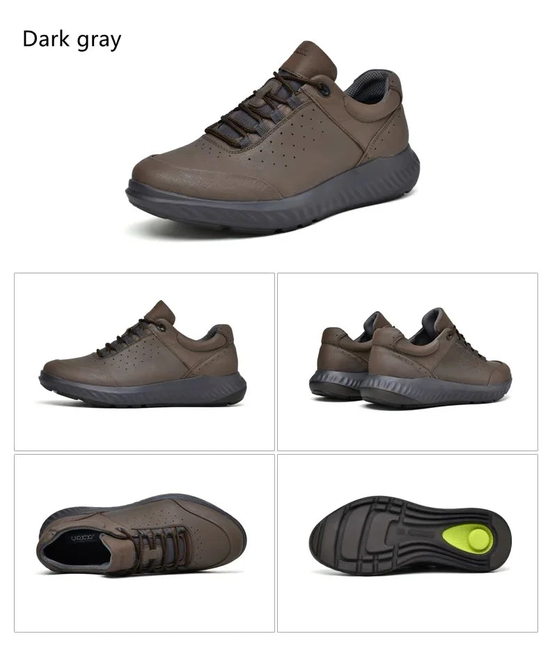 Men Shoes Autumn Winter Sports Casual Genuine Leather Soft Soled Outdoor Hiking Shoes Lightweight Breathable Non Slip Shoes Men Pi-Mart