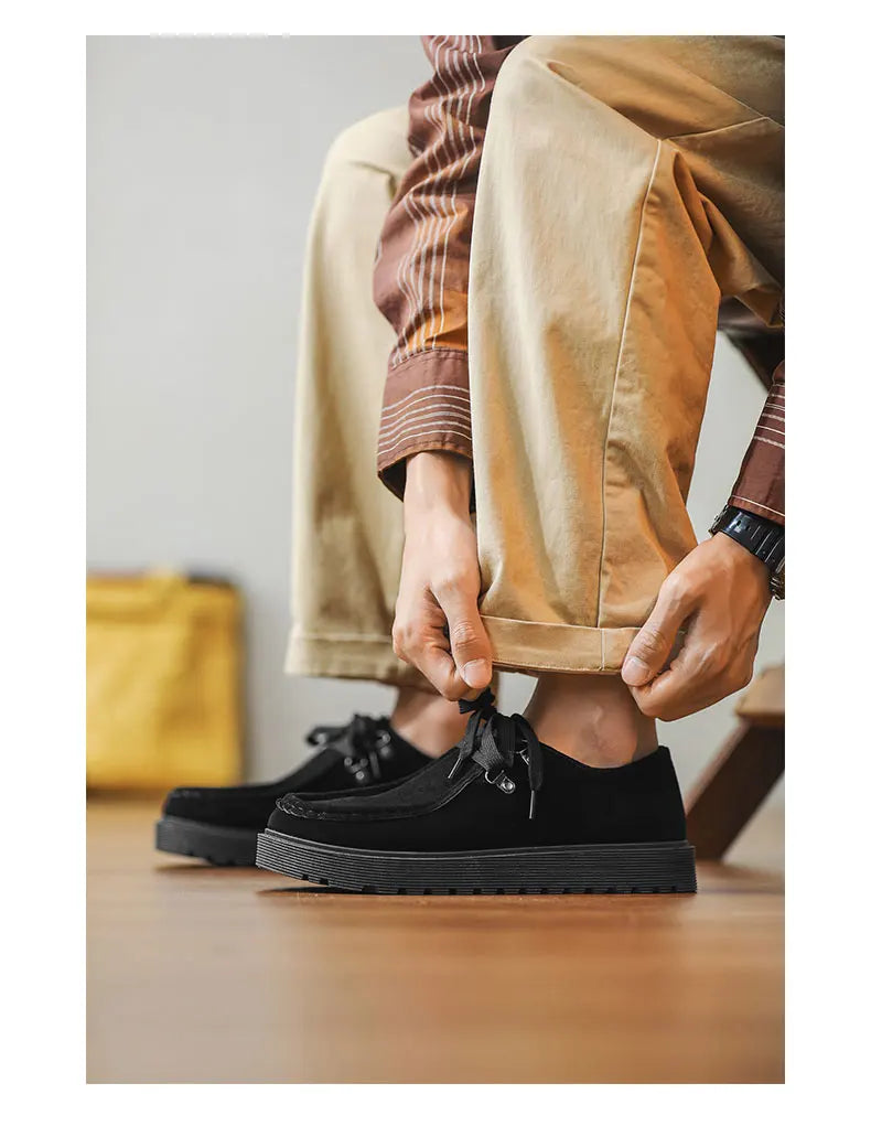 Men Thick Soled Sneakers Fashion Spring/Autumn Soft Board Shoes Personalized Trend Versatile Multi Functional Men Casual Shoes Pi-Mart
