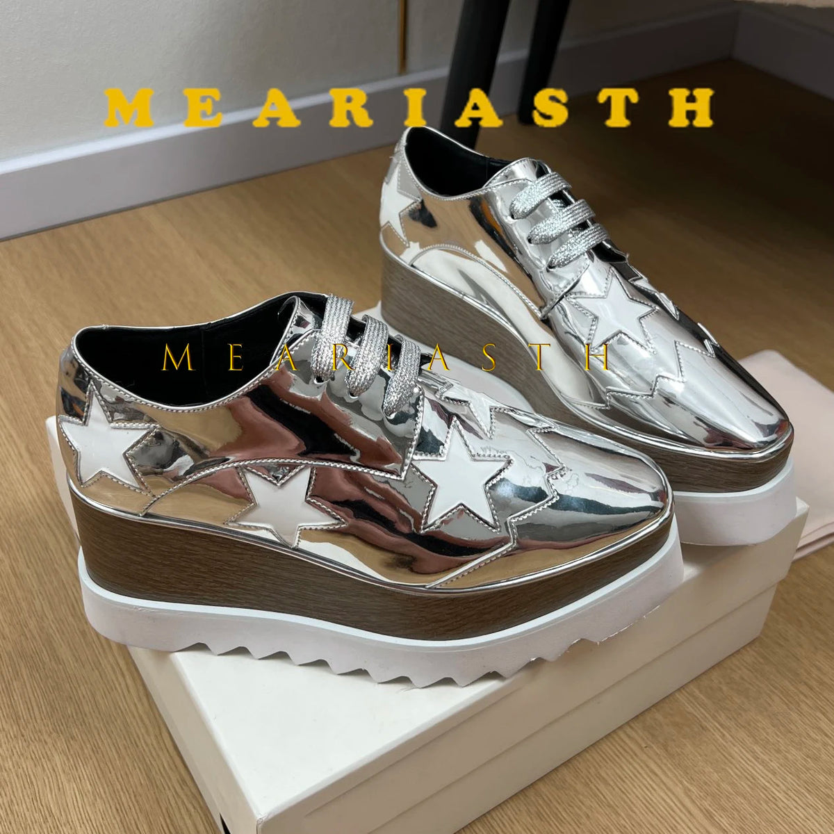 Women Walking Sneakers Autumn Lace-up High Platform Chunky Shoes Breathable Leather Shoes 8.5CM Winter Wedge Heels Casual Shoes Pi-Mart