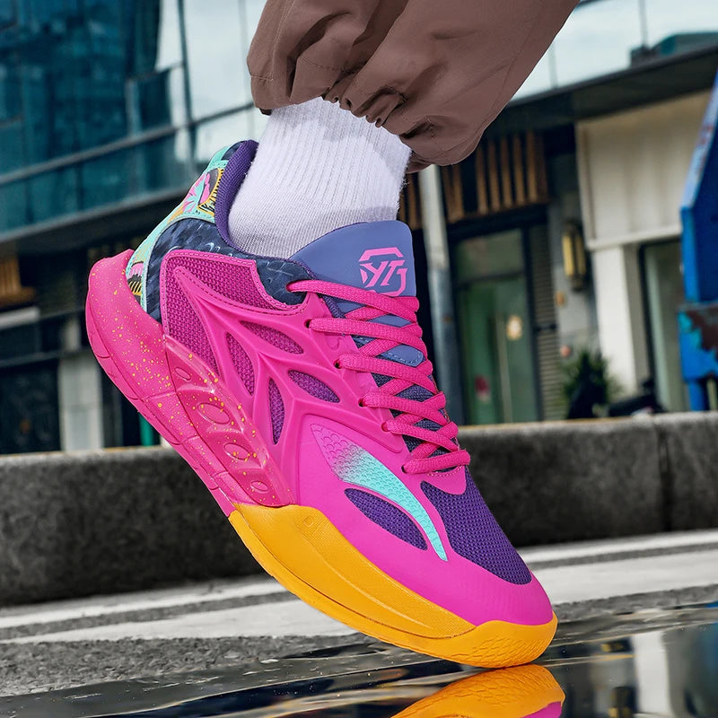 Men's Basketball Shoes Breathable Cushioning Non-Slip Wearable Runing Shoes Gym Training Athletic Basketball Sneakers for Men Pi-Mart