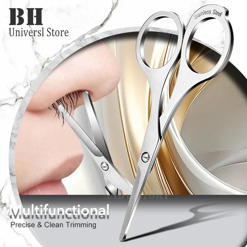 1Pc Nose Scissors Beauty Products Makeup Tool Hair Remover Nail Cuticle Round Tip Scissors Safe Health Nose Hair Scissors Tri Light Beauty
